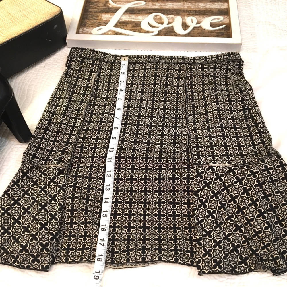 Max Studio Printed Black & White Skirt